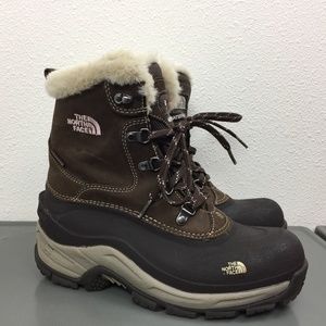 The North Face Brown Leather Winter Snow Boots 7.5